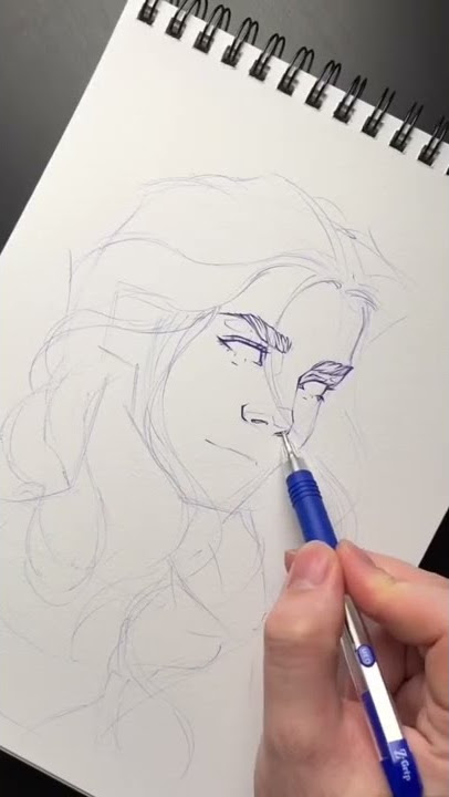 Ciri | The Witcher Netflix Timelapse Ballpen Drawing