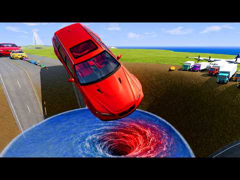 🔥🔥 BIG & SMALL CARS vs GIANT PIT #125 🔥💥 – BeamNG.drive Extreme Crash Challenge | Impala BeamNG