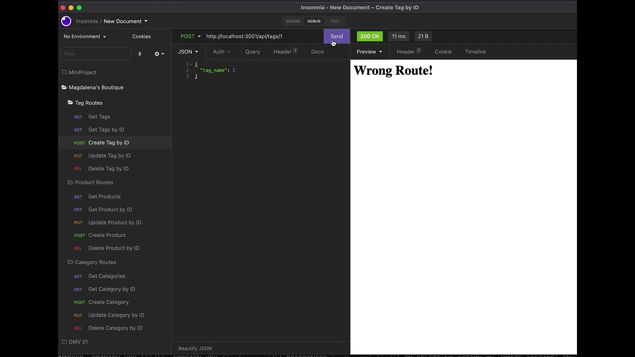 e-commerce backend tags