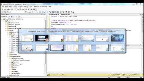 Part 19 Storedprocedures with output parameters