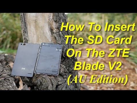 How to Insert the SD Card on the ZTE Blade V2 (Au Edition) !!