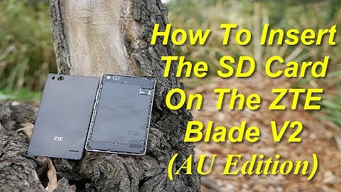 How to Insert the SD Card on the ZTE Blade V2 (Au Edition) !!