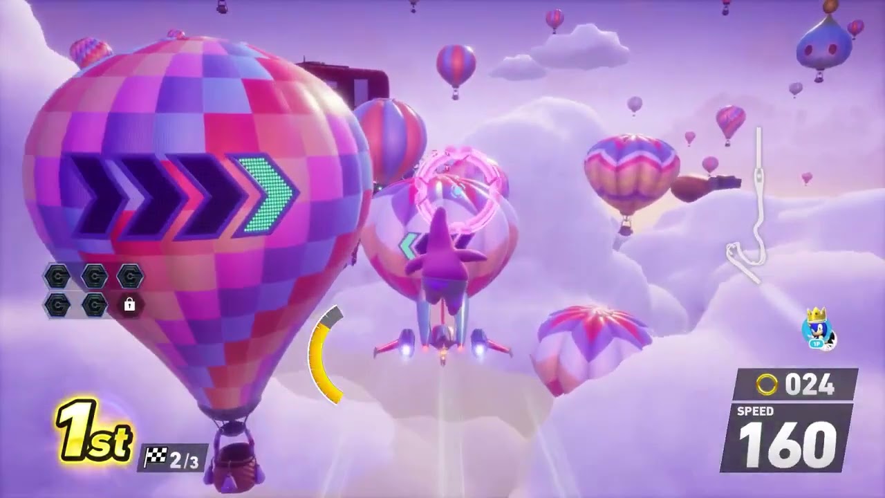 Sonic Racing: CrossWorlds Gameplay - Urban Canyon/Sky Road with Patrick Star