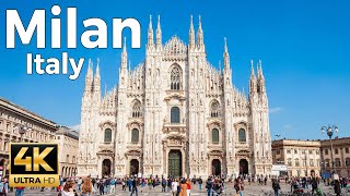 Milan, Italy Walking Tour (4k Ultra HD 60fps)