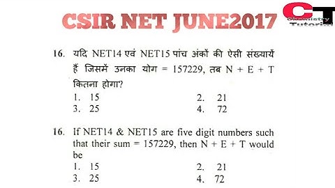 CSIR NET JUNE2017|PART A|GENERAL APTITUDE|CHEMICAL SCIENCE&MATHEMATICAL SCIENCE|
