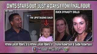 DWTS Sadie Robertson & Korie Robertson from Duck Dynasty dine with Alfonso Ribiero