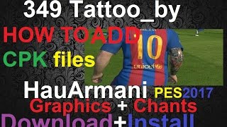 Pes 2017 Pte Patch 50  How To Add Cpk Files  Tattoos Pack 349 By Hau Armani  Graphics
