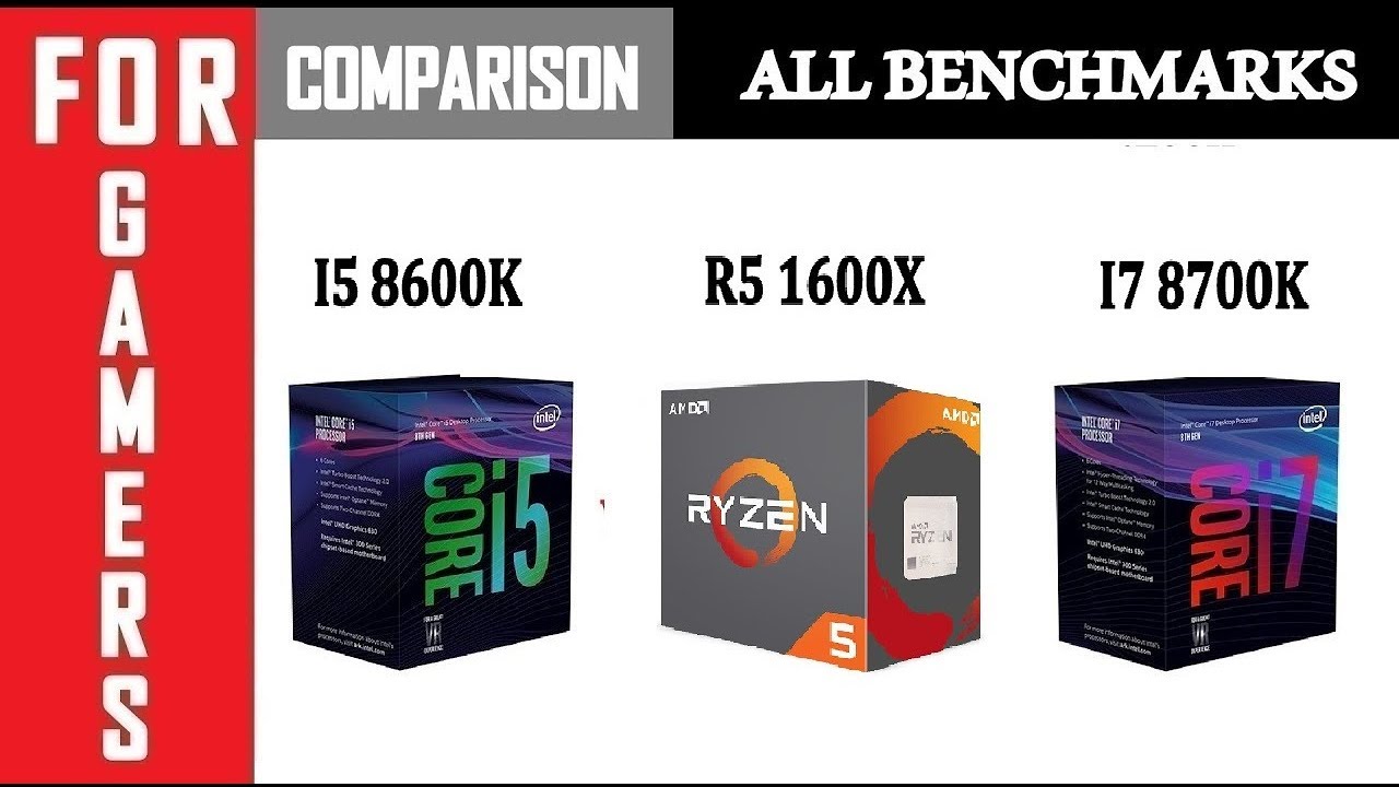Ryzen 5 1600x Vs Intel I7 8700k I5 8600K vs R5 1600X vs I7 8700K | GTX 1080TI | Comparison | - YouTube