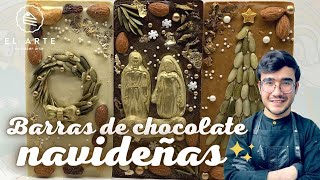 Cómo hacer barras de chocolate navideñas  El arte de hacer arte