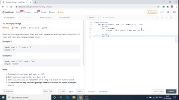Multiply Strings Leetcode Solution | Python