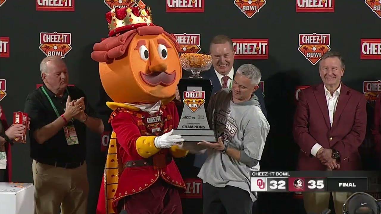 'A special football team!' Mike Norvell lifts CheezIt Bowl trophy