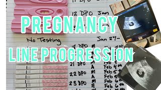 PREGNANCY TEST LINE PROGRESSION LINE| POSITIVE AT 19 DPO