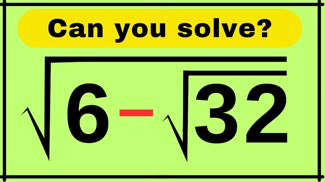 Japanse Math Square Root Japanese | A Very Nice Square Root Algebra Problem | Math Olympiad ...