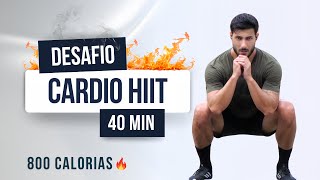 Treino Hiit de 40 MIN para gastar 800 calorias - sem repetições, sem equipamentos (em casa)