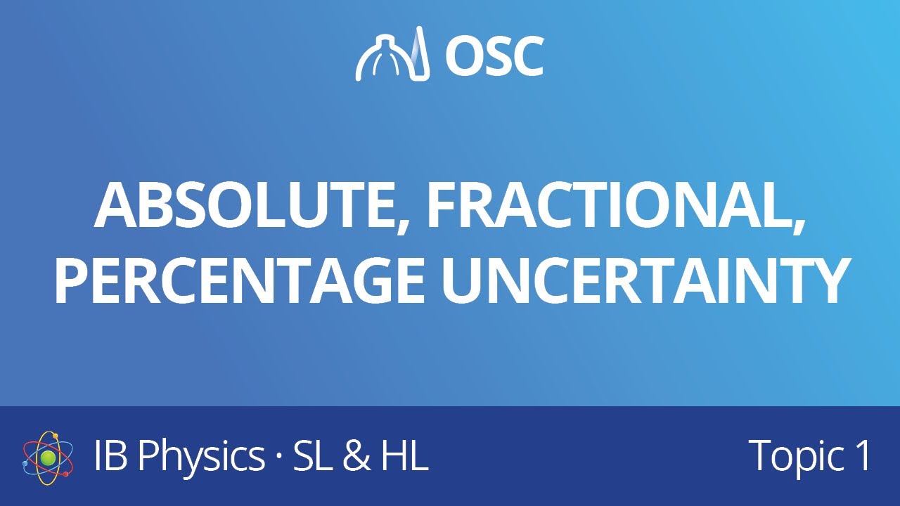 Absolute fractional percentage uncertainty - Measurement and Uncertainty [IB Physics SL + HL ...