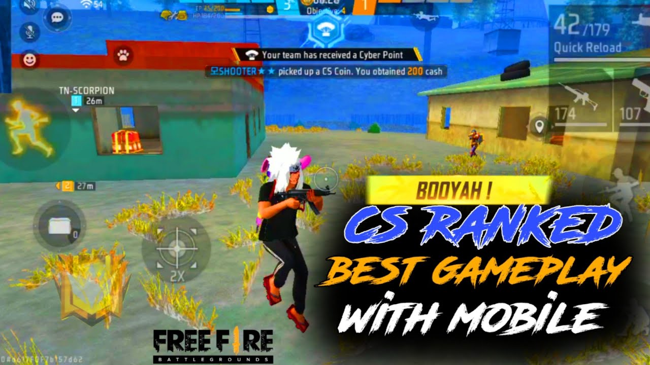 BEST CS RANKED FULL GAMEPLAY WITH MOBILE⚡ 📱FF HANDCAM GAMEPLAY MOBILE ...