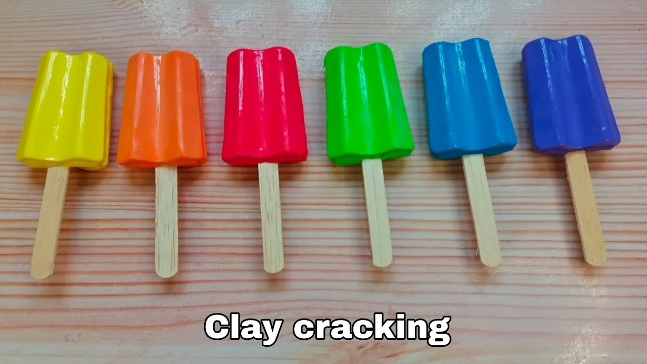Asmr Rainbow Ice Cream Clay Cracking Asmrレインボーアイスクリームクレイクラッキング Youtube