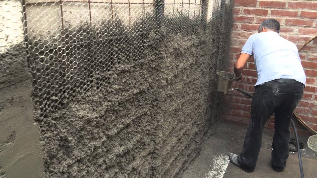 Lanzadora de estuco - YouTube