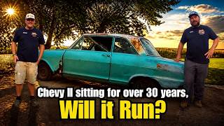1962 Chevy 2 sitting for over 30 years, Can we get it running? Part 1