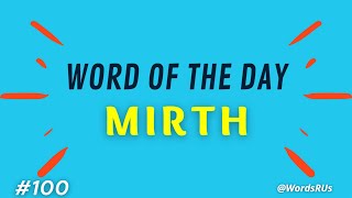 Mirth - Word of the Day | Improve your English Vocabulary | Learn Vocabulary