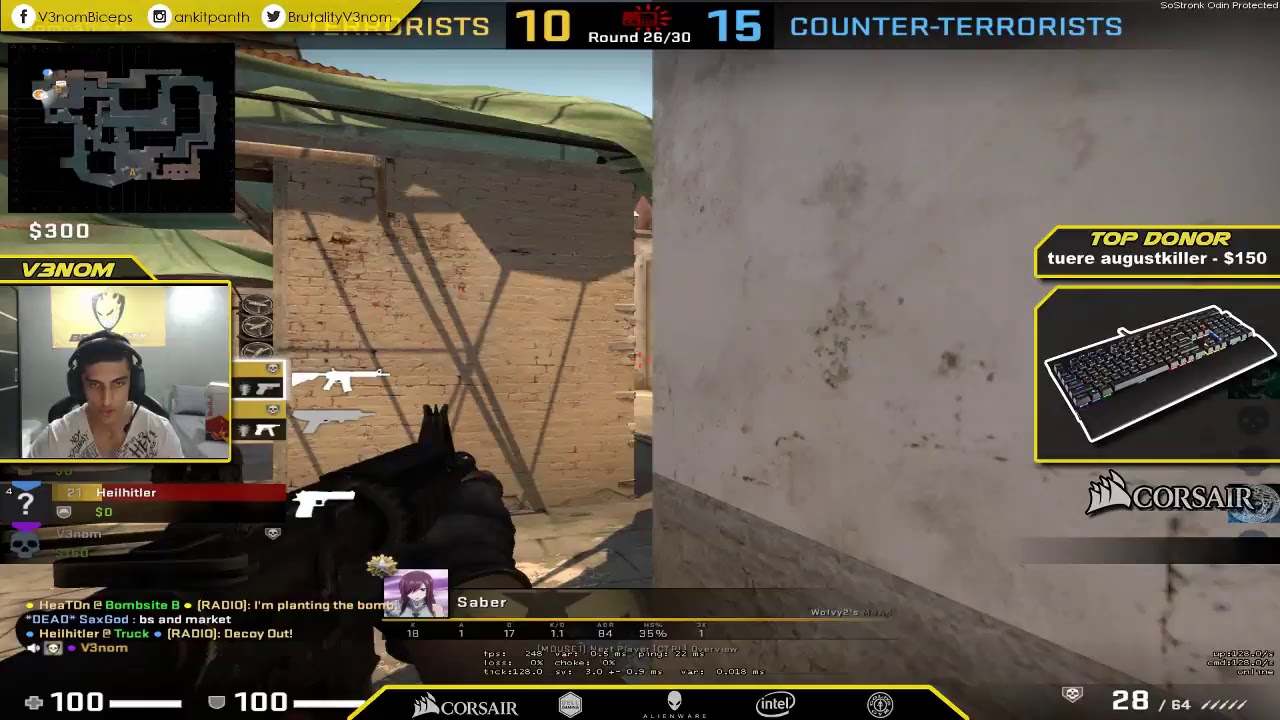 Ankit 'V3nom' Panth streaming CSGO #215! - YouTube
