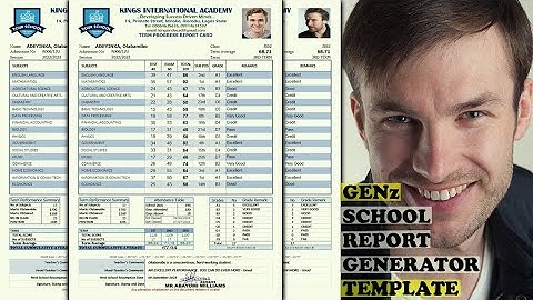 School Report Generator Template with MS Excel