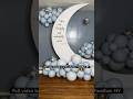 Moon shape Backdrop with balloon garland