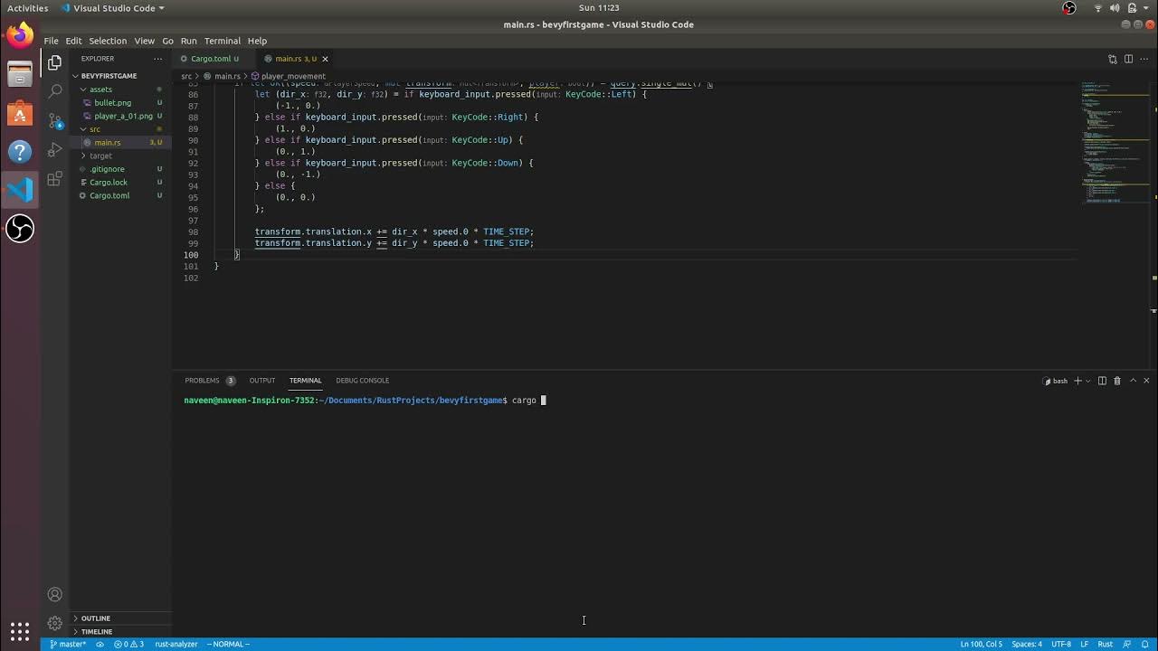 bevy game engine practice - YouTube