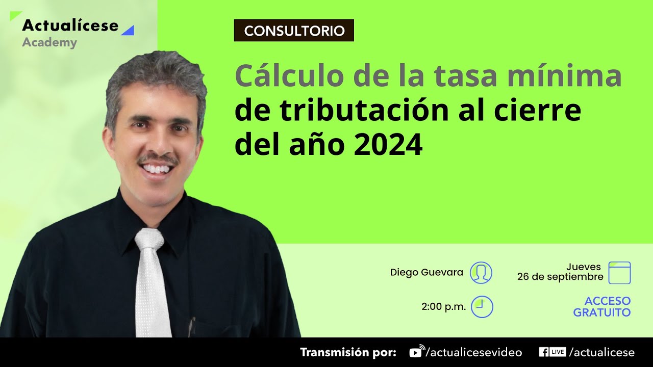 Cálculo de la tasa mínima de tributación al cierre del año 2024 - YouTube