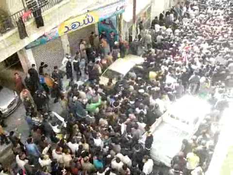 Zabadani Damascus Suburb uprising Friday 22 April 2011 Chanting "People want to topple the regime"