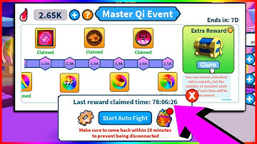 GOT FREE 6 ETERNAL WEAPONS | MASTER Qi Event COMPLETED! | Weapon Fighting Simulator