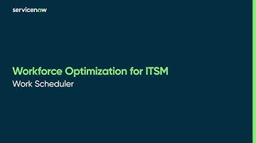 Workforce Optimization for ITSM | Work Scheduler