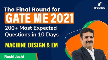 Subjectwise Expected Questions | Machine Design & EM | GATE 2021 ME | Rushi sir | Gradeup