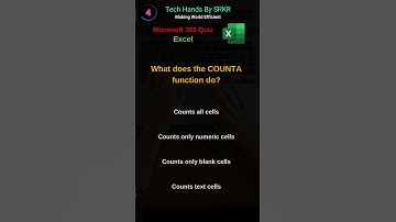 What does the COUNTA function do? | #ExcelTips #ExcelTricks #ExcelQuiz #ExcelTraining #ExcelFormulas