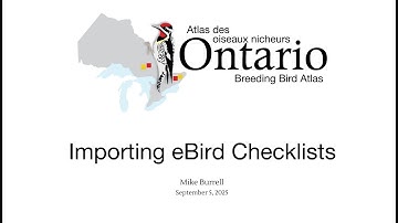 Importing eBird checklists to the Atlas
