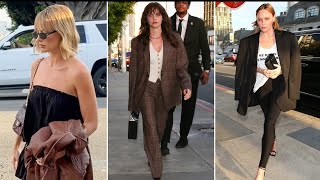 Margot Robbie Stuns in Chic Strapless Playsuit While Partying with Cara Delevingne &amp; Stella McCart..