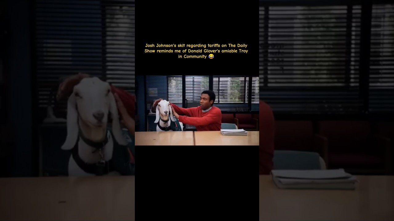 Josh Johnson's skit regarding tariff on Daily Show reminds me of Donald Glover's Troy in Community 😂