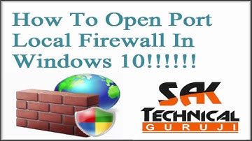 How to open port in windows firewall in windows 10 || Open Port in Windows Firewall :SAK