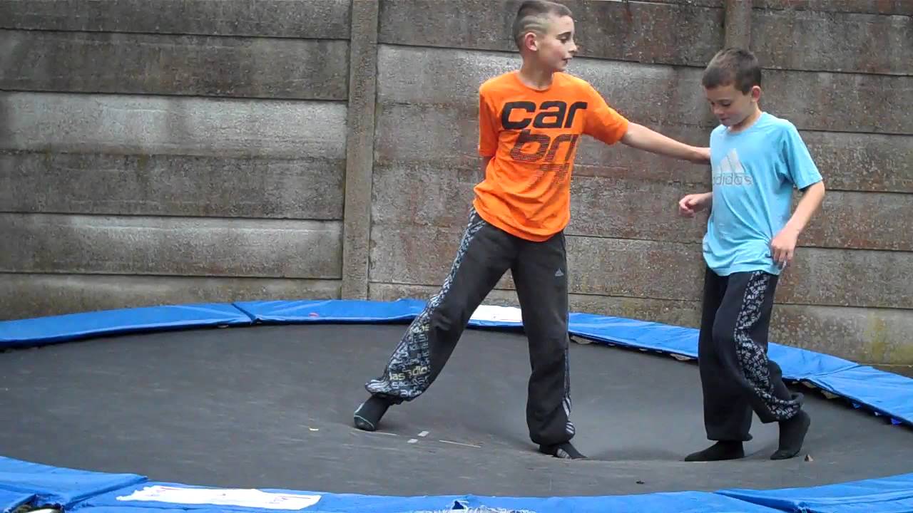 trampoline wrestling moves joe and reid YouTube