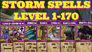 Wizard101 All Storm Spells Level 1-170