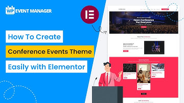 How To Create Conference Events Theme Easily With Elementor