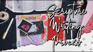 Scripture Writing Process🦋 For February 2021 With My Scrapbooking Twist!