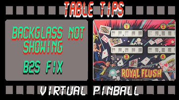 Backglass ( B2S ) NOT showing FIXED