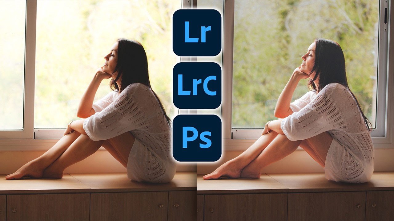 窓から見える景色とその前の人物両方とも明るく写真編集する方法【Lightroom Classic/Lightroom/Camera Raw】