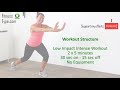 10 Minute Low Impact Fat Burning Workout – HIIT Exercises with Low Impact – No Equipment