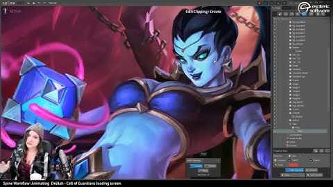Twitch: Animating Delilah - Call of Guardians loading screen Pt. 1