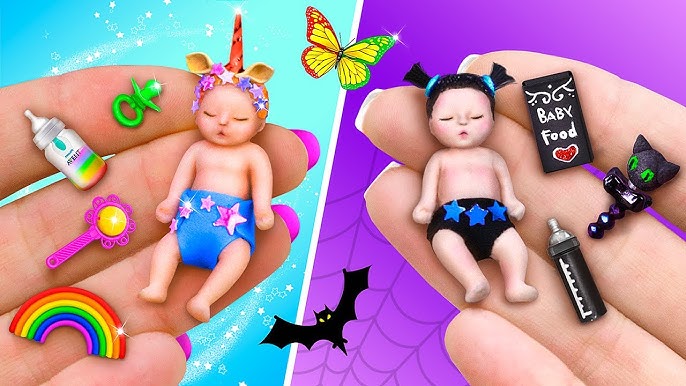 14 DIY Baby Doll Hacks e Artesanato / Bebê em Miniatura