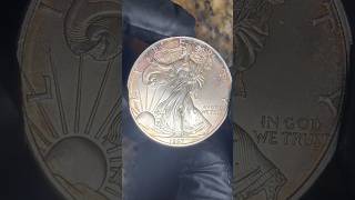 Toned 1997 Silver Eagle 🪙🇺🇸 #coin #silvereagle #silver #usa #toner