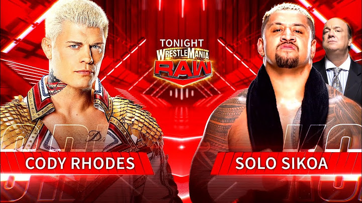 Cody Rhodes vs Solo Sikoa (Full Match Part 1/2)