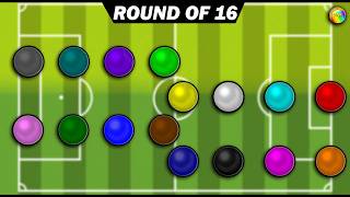 ROUND OF 16 | Color League World Cup Football 2026 | Soccer Marble
